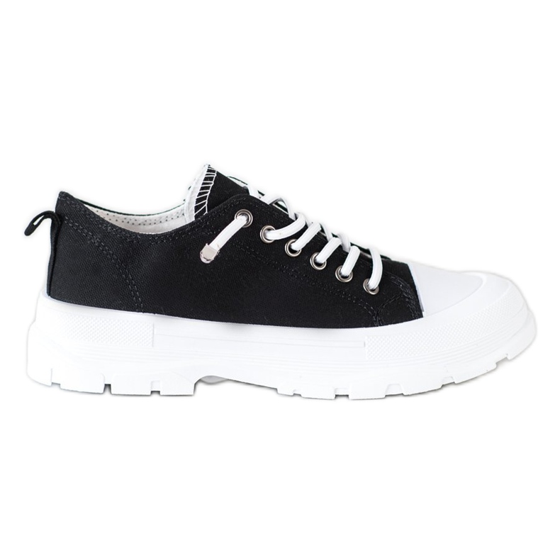 Sabatina Zapatillas de moda en la plataforma negro