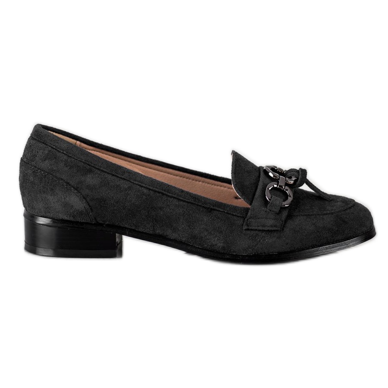 Mocasines VINCEZA con tacón plano negro Mocasines VINCEZA con tacón plano negro