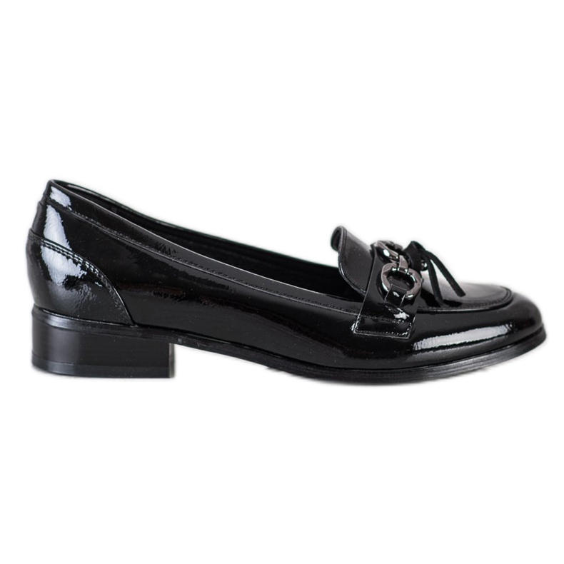 Mocasines VINCEZA con tacón plano negro