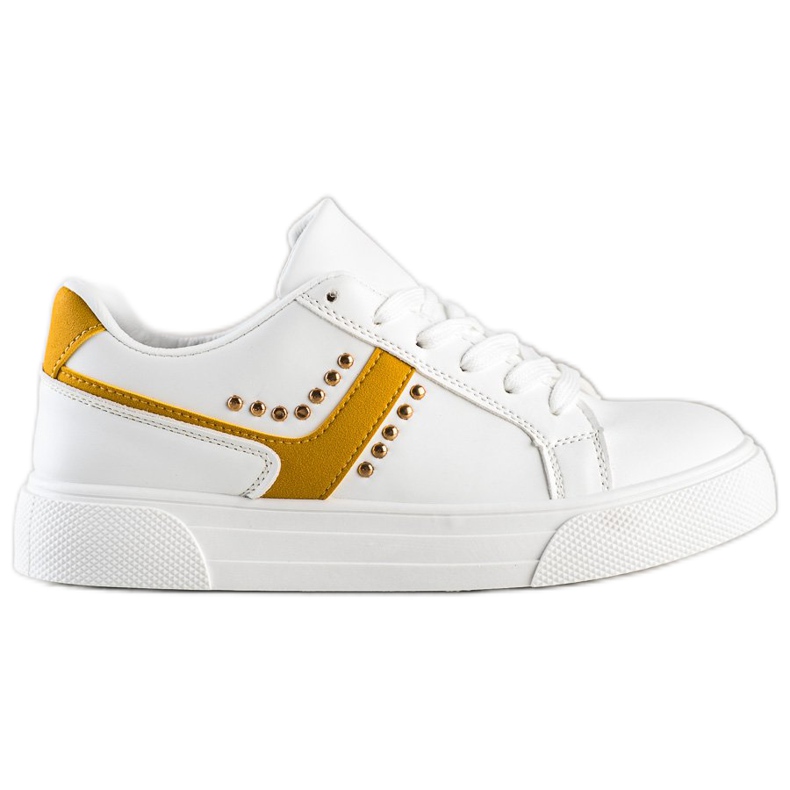 SHELOVET Zapatos deportivos blancos casuales