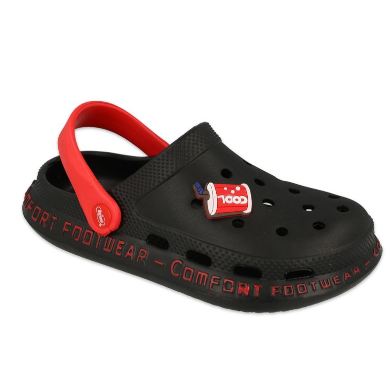 Pantuflas de espuma para niños Befado - negro 159Y103 rojo