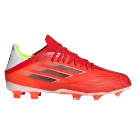 Botas de fútbol adidas X Speedflow.1 Fg Jr FY3284 rojo naranjas y rojos
