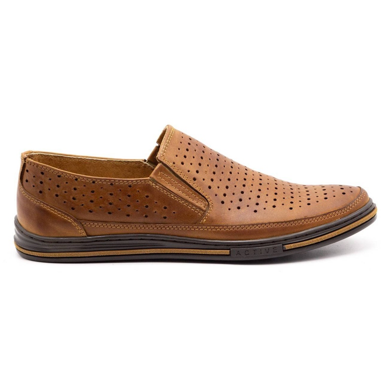 Polbut Zapatos de hombre calados 2107P camel marrón