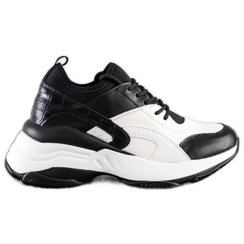 Melisa Zapatillas clásicas atadas blanco negro Melisa Zapatillas clásicas atadas blanco negro