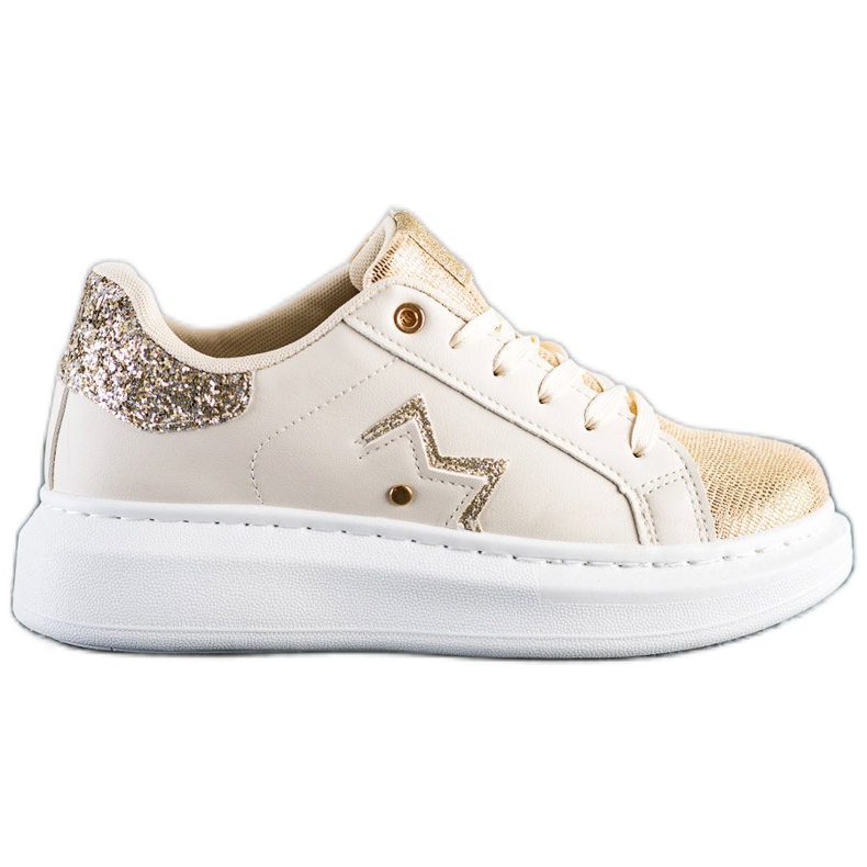 SHELOVET Zapatillas con estilo en la plataforma beige