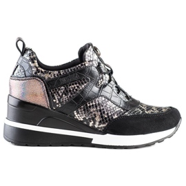 Zapatillas VINCEZA con cuña negro