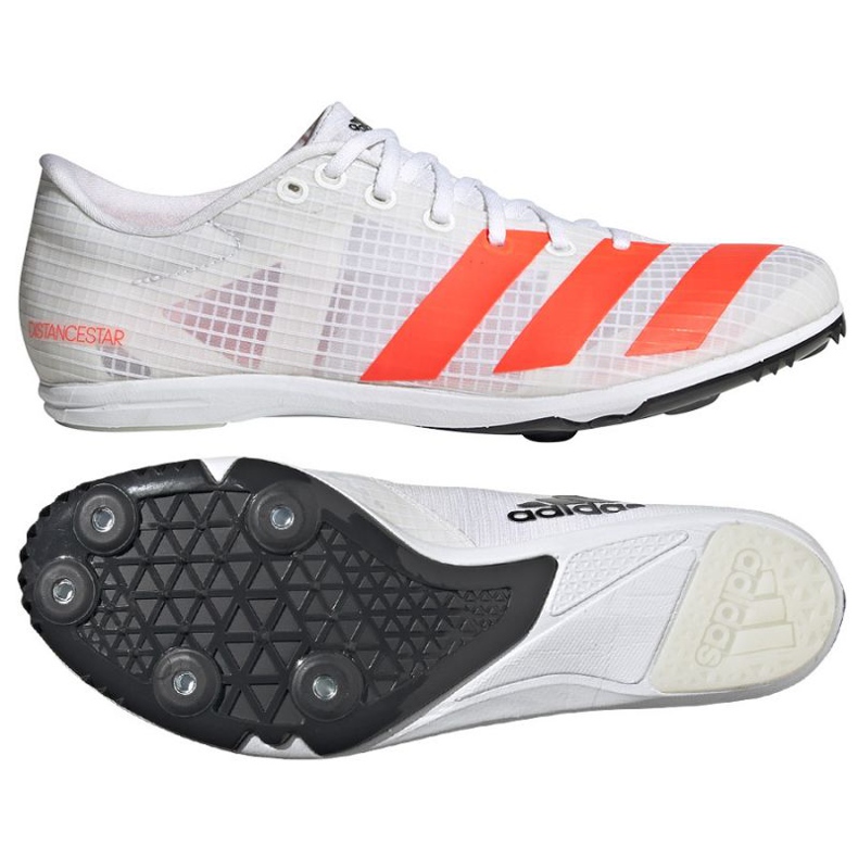 Adidas Distancestar W FY4095 zapatillas con clavos blanco Adidas Distancestar W FY4095 zapatillas con clavos blanco