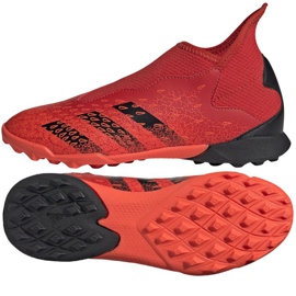 Botas de fútbol adidas Predator Freak.3 Ll Tf Jr FY7869 multicolor naranjas y rojos