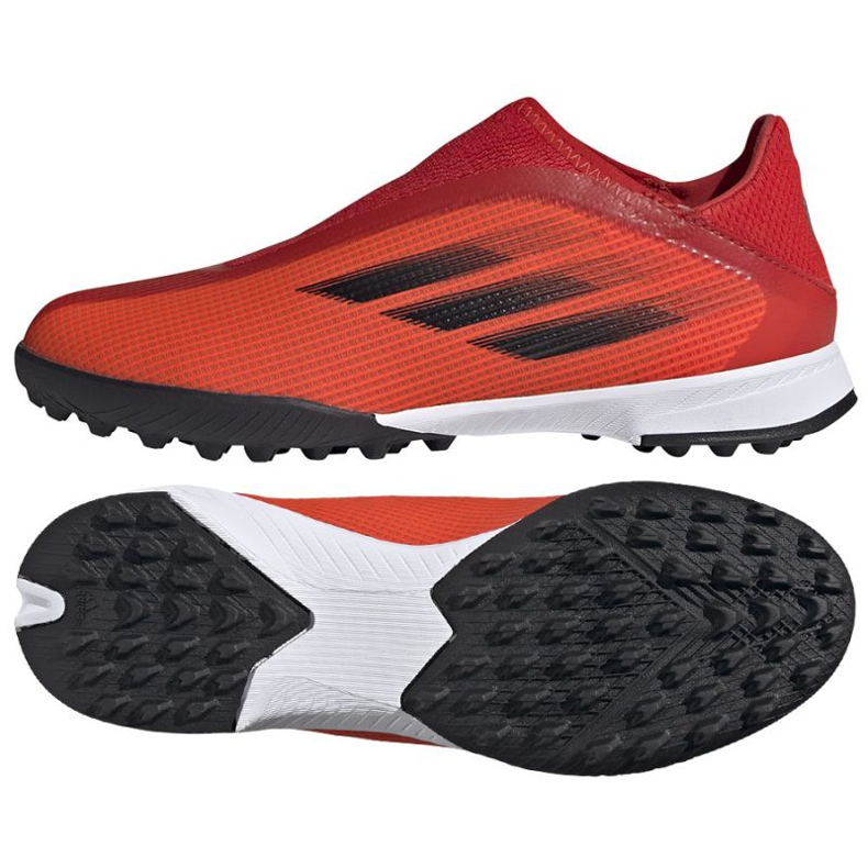 Botas de fútbol adidas X Speedflow.3 Ll Tf Jr FY3255 multicolor naranjas y tintos Botas de fútbol adidas X Speedflow.3 Ll Tf Jr FY3255 multicolor naranjas y tintos
