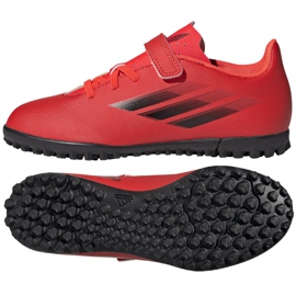Botas de fútbol adidas X Speedflow.4 H&amp;L Tf Jr FY6874 multicolor rojo