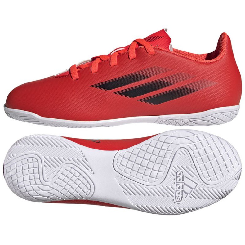 Botas de fútbol Adidas X Speedflow.4 In Jr FY3331 multicolor naranjas y tintos