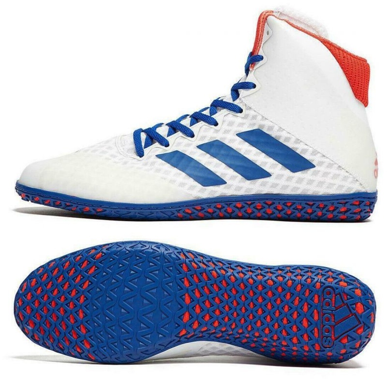 Zapatos adidas Mat Wizard 4 M BC0533 blanco azul Zapatos adidas Mat Wizard 4 M BC0533 blanco azul