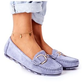 PS1 Mocasines Mujer Ante Azul Downtown