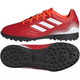 Botas de fútbol adidas Copa Sense.3 Tf Jr FY6164 multicolor naranjas y tintos