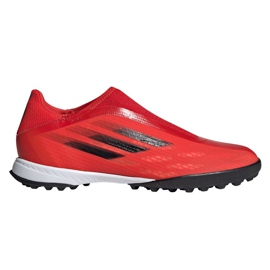 Botas de fútbol adidas X Speedflow.3 Ll Tf M FY3266 multicolor naranjas y tintos
