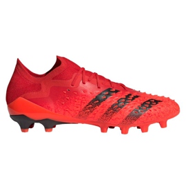 Botas de fútbol Adidas Predator Freak.1 Low Ag M GZ2809 rojo naranjas y tintos