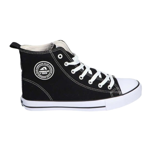 American Club LH01/22 zapatillas altas atadas negras negro