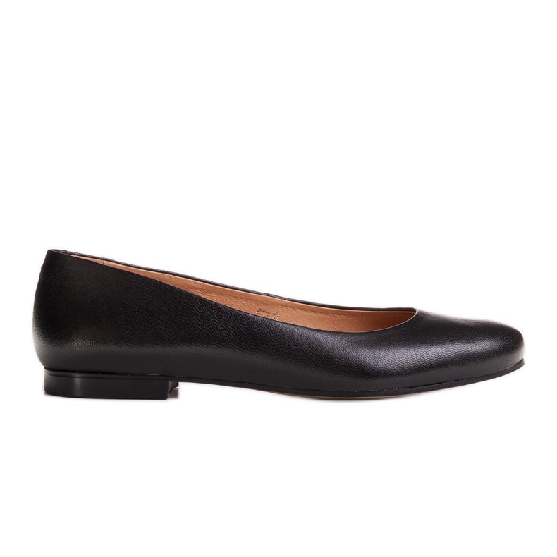 Marco Shoes Bailarinas piel flor negra negro