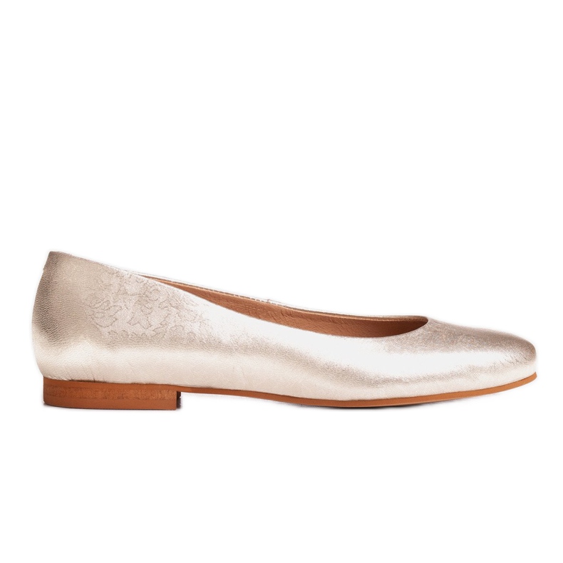 Marco Shoes Bailarinas piel ante dorada dorado