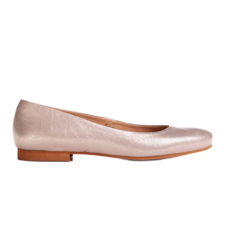 Marco Shoes Bailarinas de ante platino natural dorado