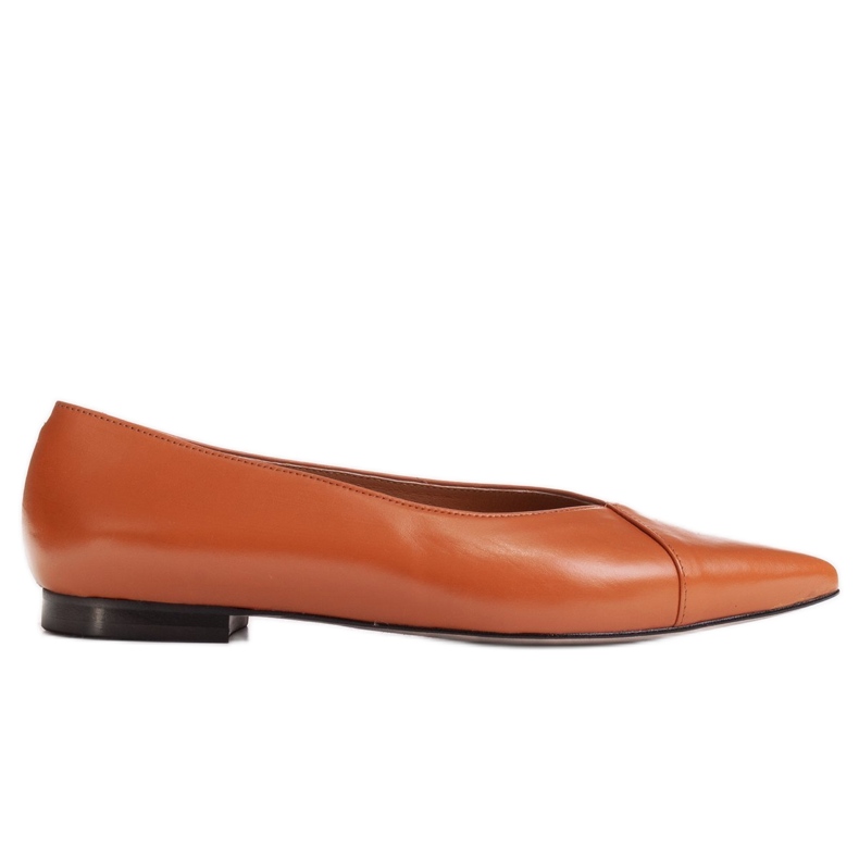 Marco Shoes Bailarinas piel flor marrón