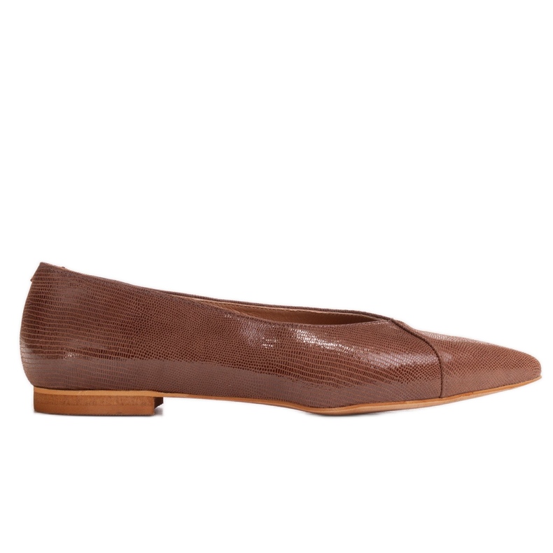 Marco Shoes Bailarinas de piel serraje marrón