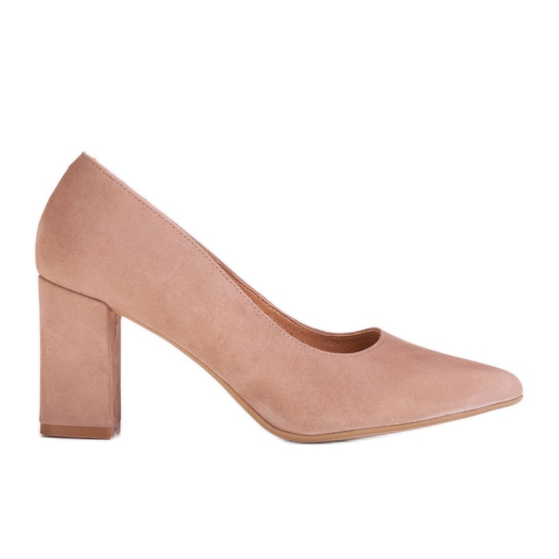 Marco Shoes Salón de gamuza beige