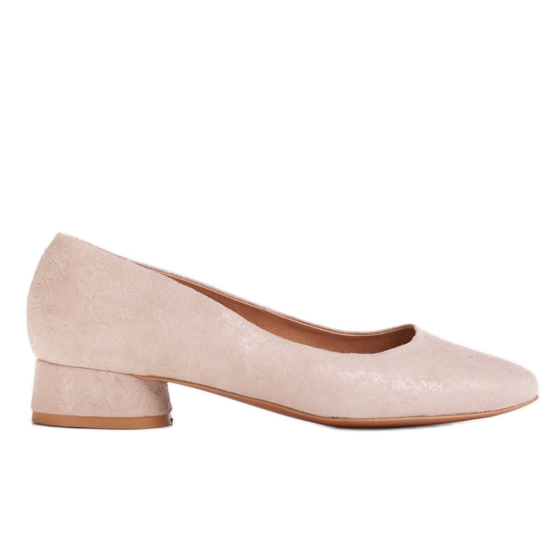 Marco Shoes Bailarinas beige con adornos florales
