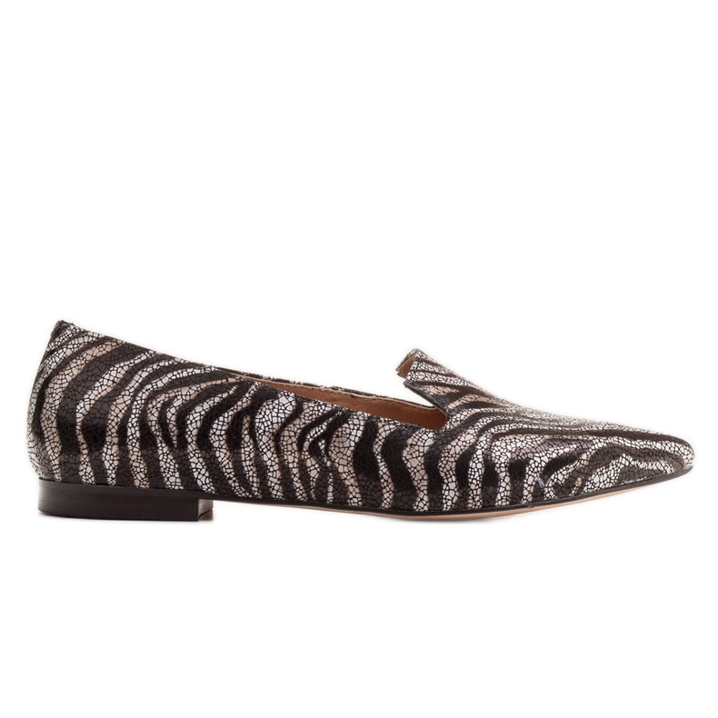 Marco Shoes Bailarinas lordsy de cuero - patrón de pantera negro