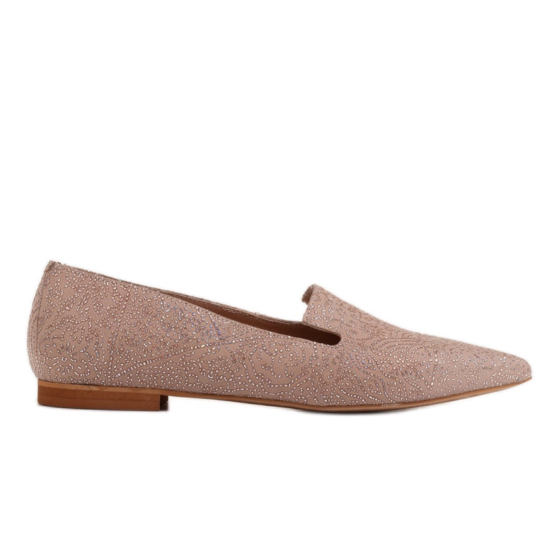 Marco Shoes Bailarinas lords ante beige - patrón de lentejuelas