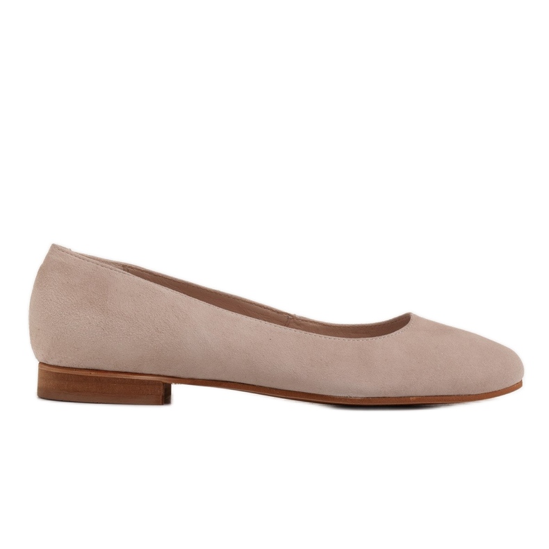 Marco Shoes Elegantes bailarinas de ante natural beige