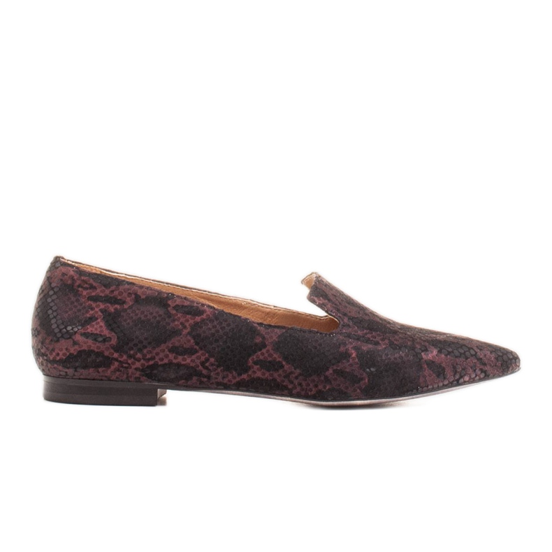 Marco Shoes Bailarinas Lordsy de piel de ante con estampado de piel de serpiente negro
