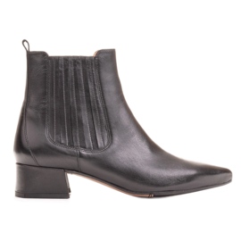 Marco Shoes Botas cálidas y elegantes con goma elástica en la parte superior negro