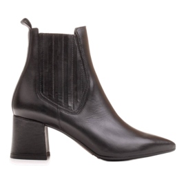 Marco Shoes Botas cálidas y elegantes con goma elástica en la parte superior negro