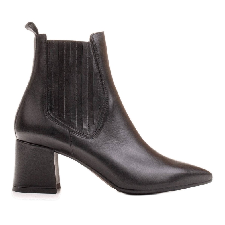 Marco Shoes Botas cálidas y elegantes con goma elástica en la parte superior negro