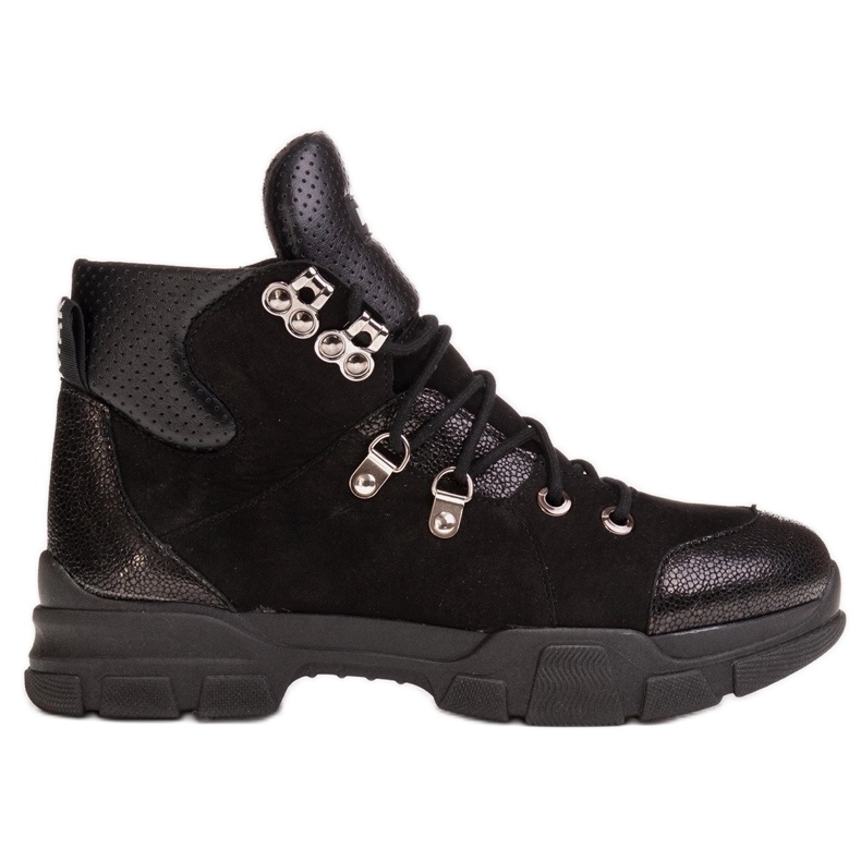 Marco Shoes Botas deportivas de mujer con un ligero aislamiento otoño-invierno. negro