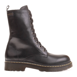 Marco Shoes Botines altos, botas atadas a suela translúcida negro