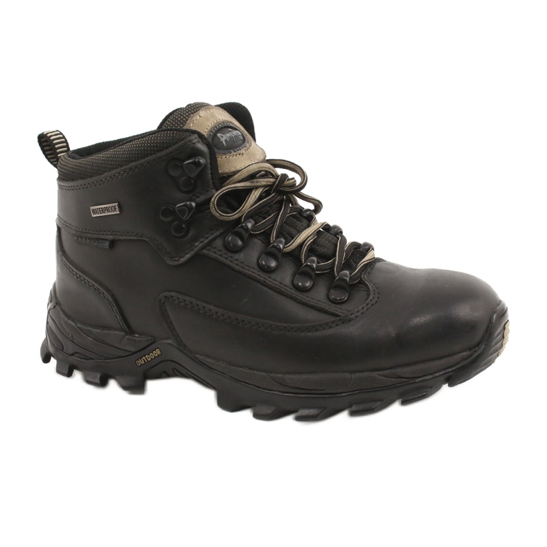 American Club Zapatos trekking invierno piel negra TF201303005 beige negro