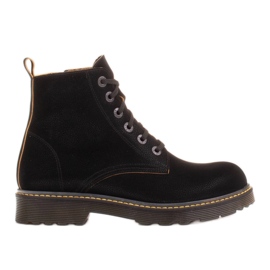 Marco Shoes Botines altos, botas atadas a suela translúcida negro