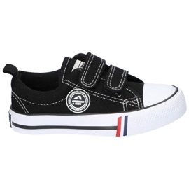 Zapatillas deportivas negras con velcro American Club LH35 negro