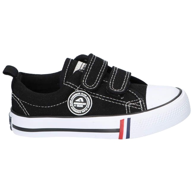 Zapatillas deportivas negras con velcro American Club LH35 negro