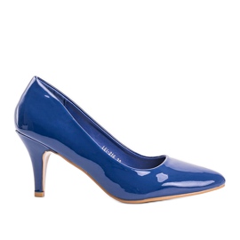 Zapatos de salón azules con tacón de aguja Faith