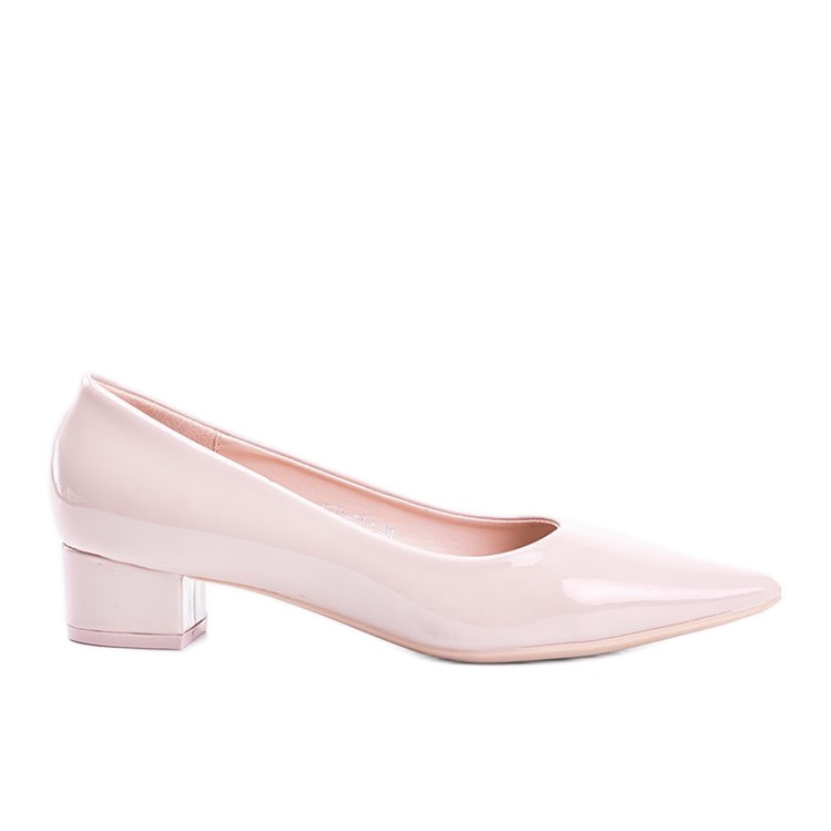 Zapatos desnudos en el poste bajo de Anabel beige