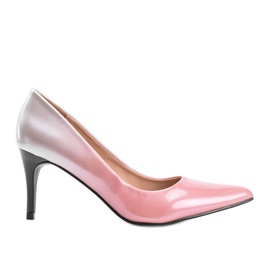 Zapatos de tacón de oro rosa con tacón de aguja Kaqia rosado dorado