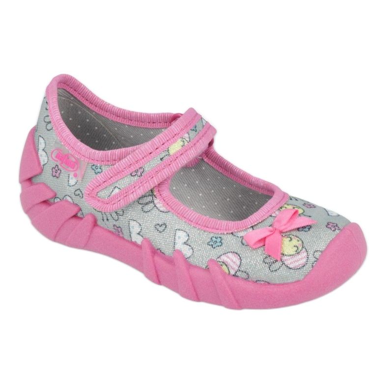 Zapatillas para niños de Befado 109p218 rosa con arco rosado