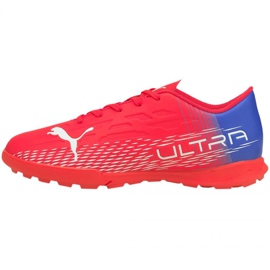 Botas de fútbol Puma Ultra 4.3 Tt Jr 106541 01 rojo naranjas y rojos