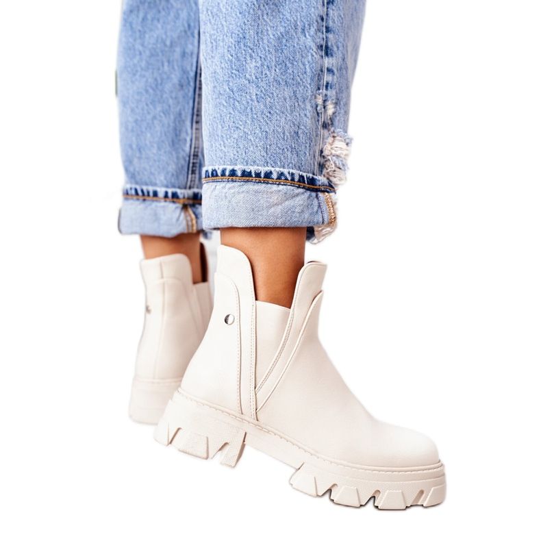 PS1 Warm Booties Jodhpur boots Beige Hashtag PS1 Warm Booties Jodhpur boots Beige Hashtag