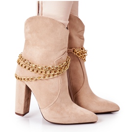 PS1 Botas cálidas en un poste Beige Good Impression
