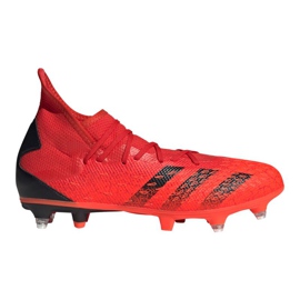 Botas de fútbol adidas Predator Freak.3 Sg M FY6308 multicolor naranjas y rojos