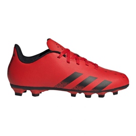 Botas de fútbol adidas Predator Freak.4 FxG Jr FY6322 rojo naranjas y tintos